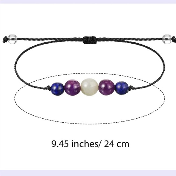 NWT 💕Anxiety Relief 💕 Calm and Serenity Support Healing Gemstone Bracelet - Picture 2 of 3